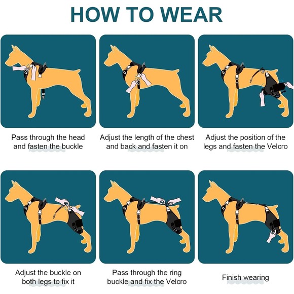 Dog Knee Brace‎ XL Left Leg w/ Hinge ACL CCL Support Recovery - Picture 8 of 13